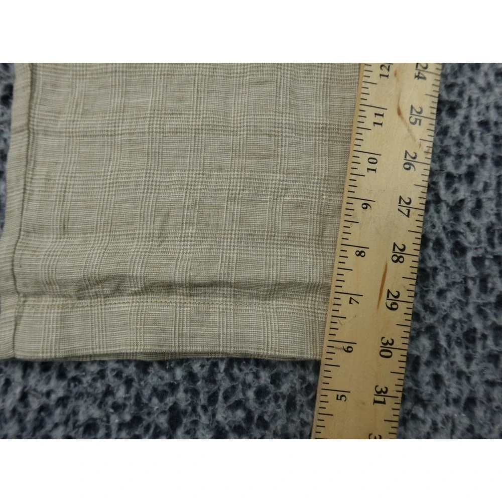 J.Crew Mens 33x32 Classic Fit Linen Trouser Beige Glen Check Plaid Pants 2024 - Picture 6 of 16